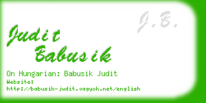 judit babusik business card